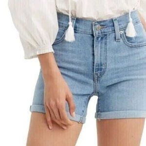 Levi's Light Wash Hypersoft Mid Length Mid Rise Shorts Size 34 NEW w/Tags